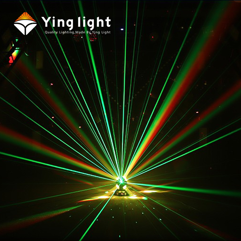 3 Heads Hot Wheel Rotation Moving Head Light 180W RGBW LED + Laser DMX512 Pyramid Design Hexagonal Lens for Stage Bar