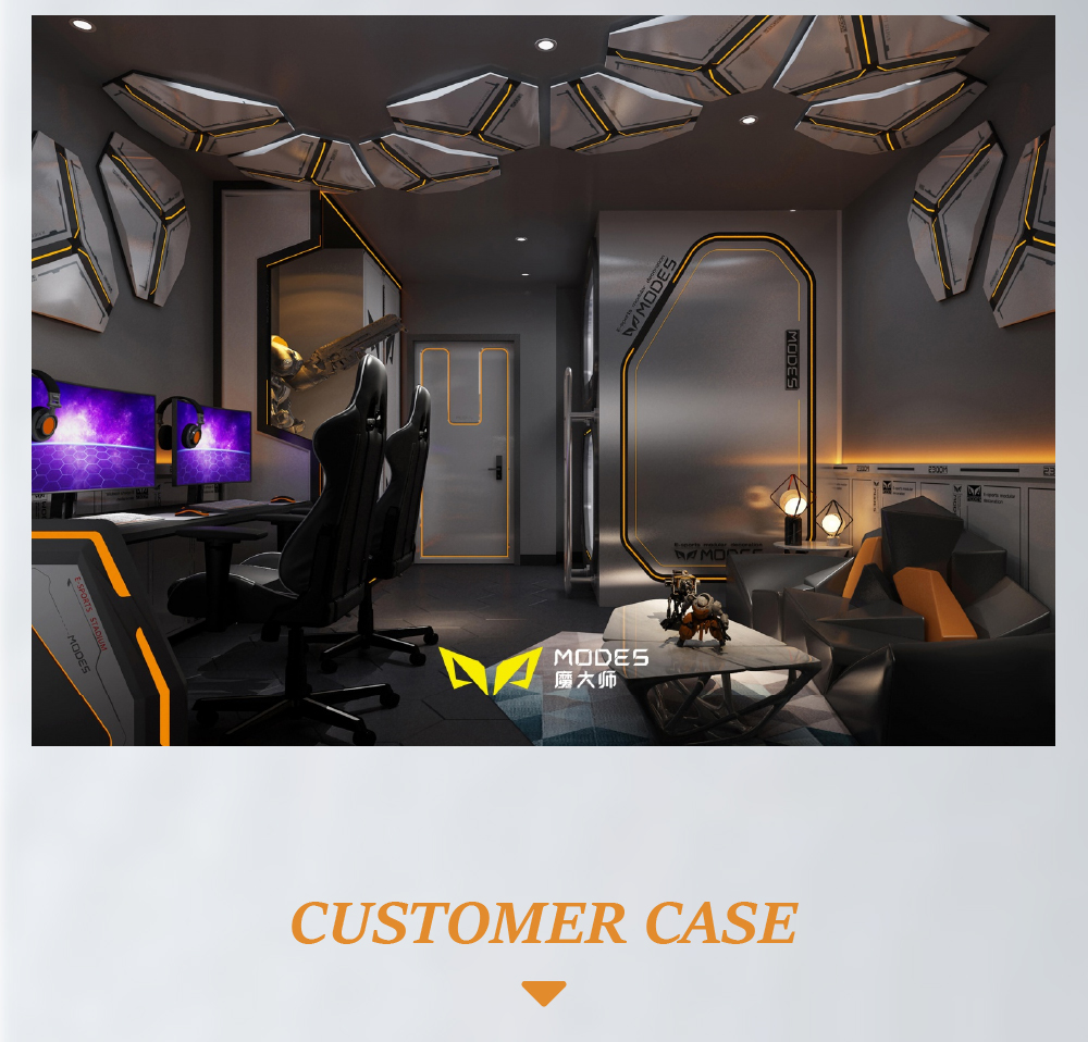 Custom Modular RGB LED Lighting Modes PVC High CRI Science Fiction Design Esports Hotel DIY App-Controlled Dimmable