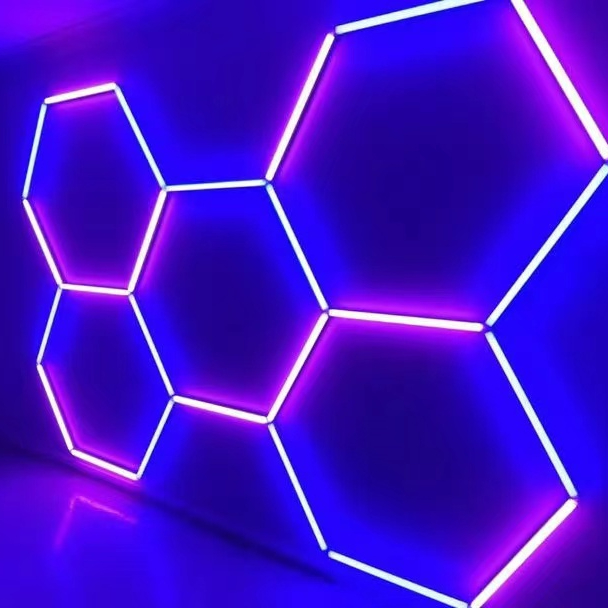 Approval High Lumen Diy Geometric Shape Hexagonal Led Shop RGB Lighting Tube