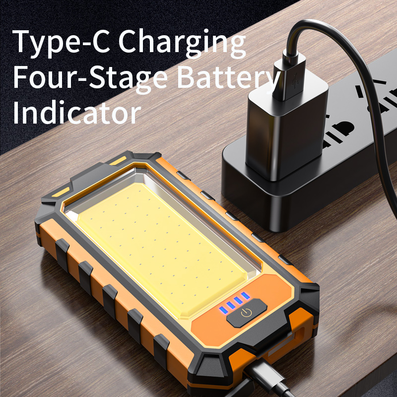 Rechargeable COB LED Waterproof Underhood Work Light with Hooks Magnetic Base Portable Dimmable for Car Repair Garden Use