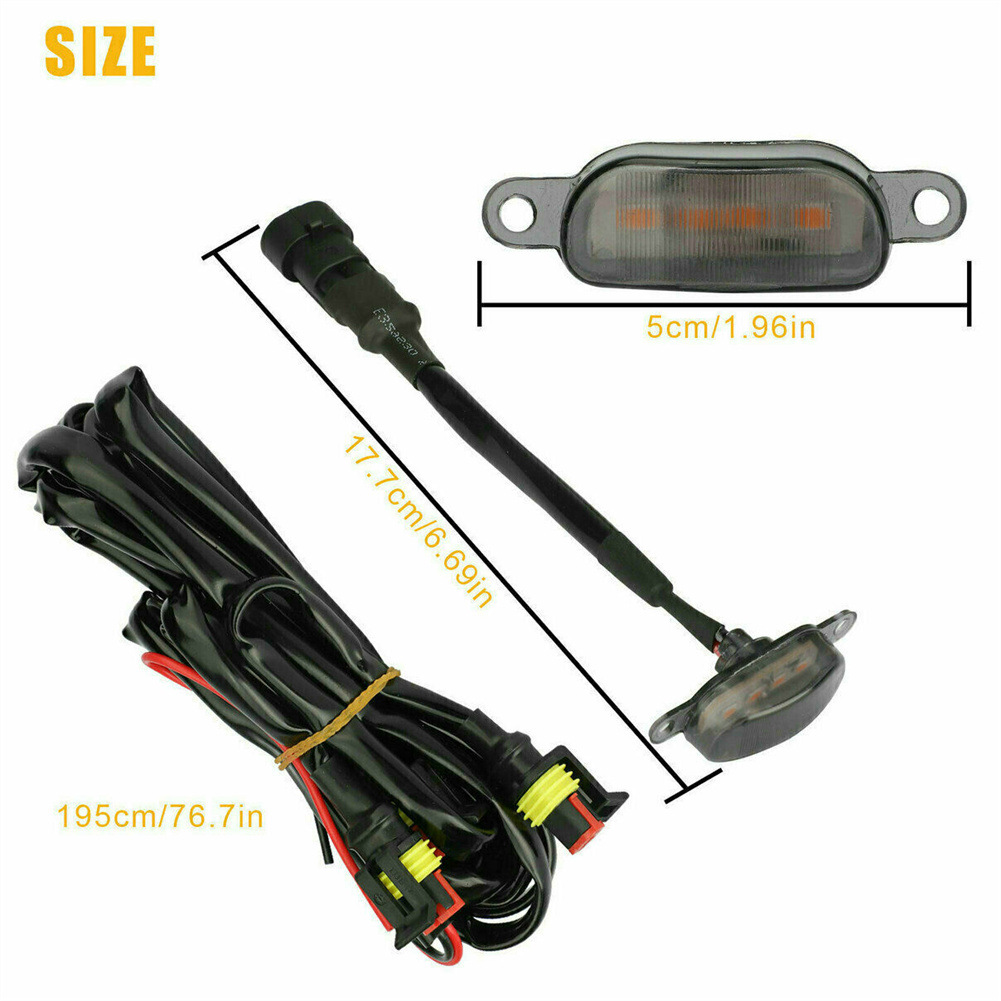 Hot Sale Front Grille Led Lights Car Grid Warning Daytime Running Light Auto Refitted Universal Small Yellow Light