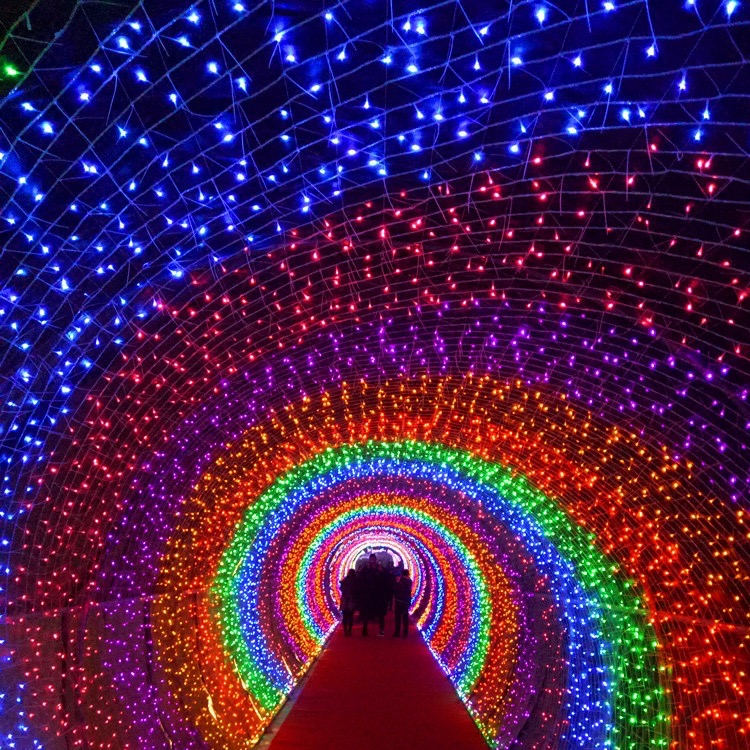 Factory Price RGB LED Light Tunnel For Wedding Christmas Halloween Festivals IP65 Motif Lights Decoration Holiday Decorations