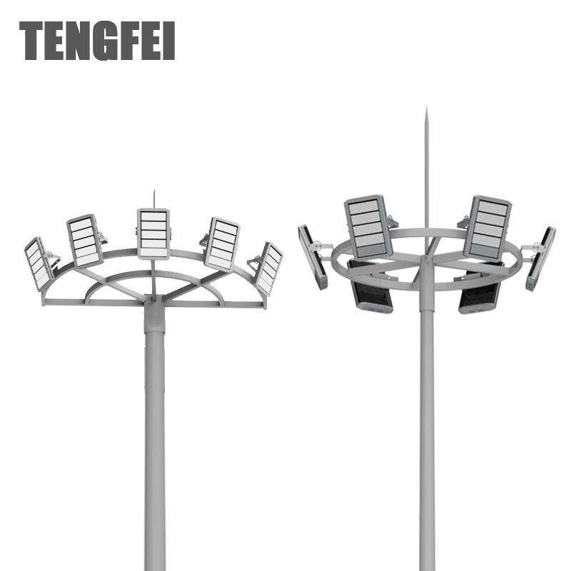 Tengfei 15~45m Octagonal Steel Pole High Mast Led Stadium Light for Large Football Field