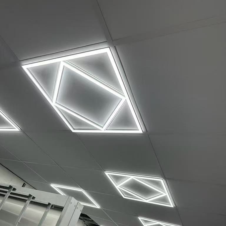 Shingel Modern Home Office LED Panel Light with Square &amp; Octagon Frame 64W Aluminum Alloy