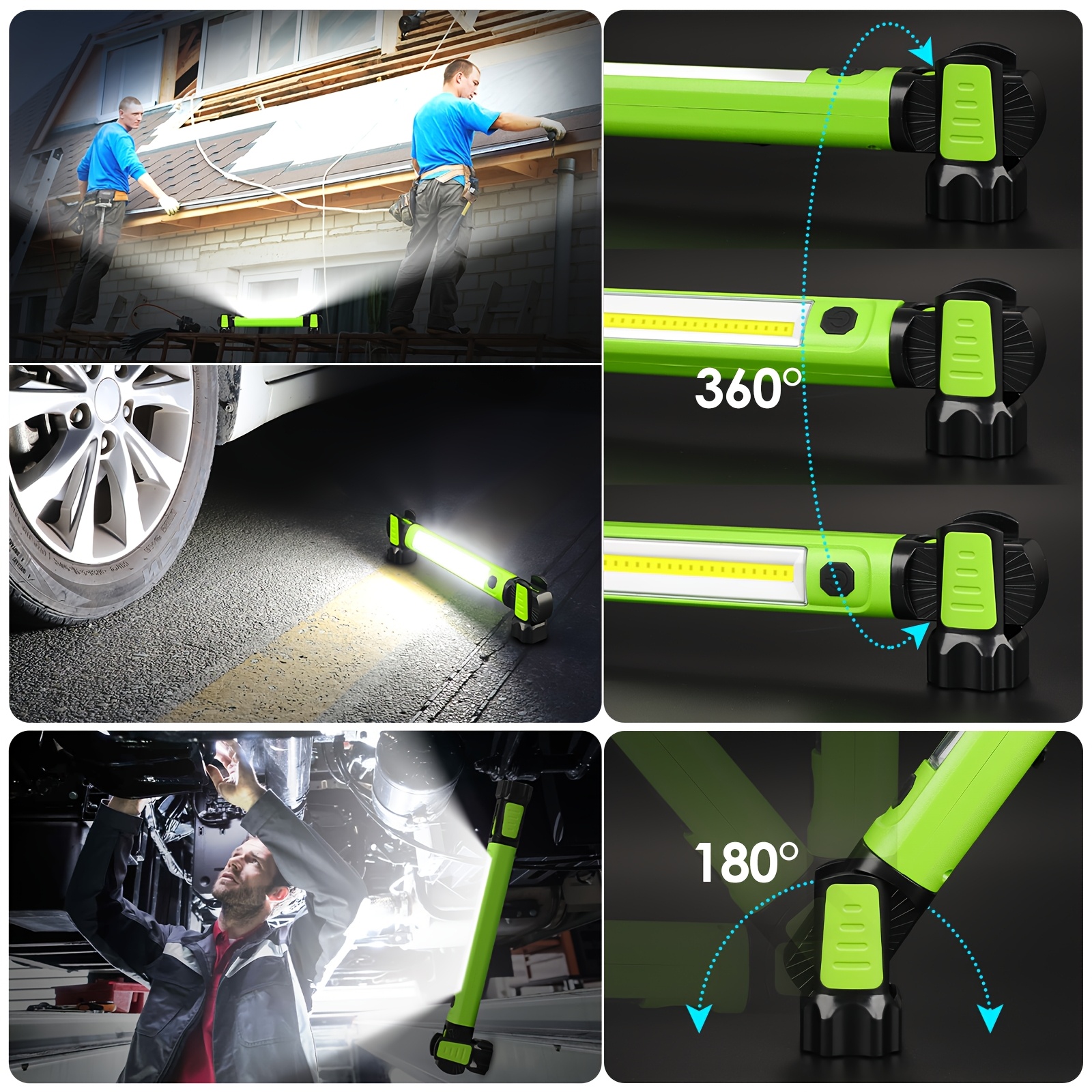 Under Hood Work Light Usb Rechargeable Car Repair Underhood Light Magnetic Work Lamp Led Auto Tool Light Photograph