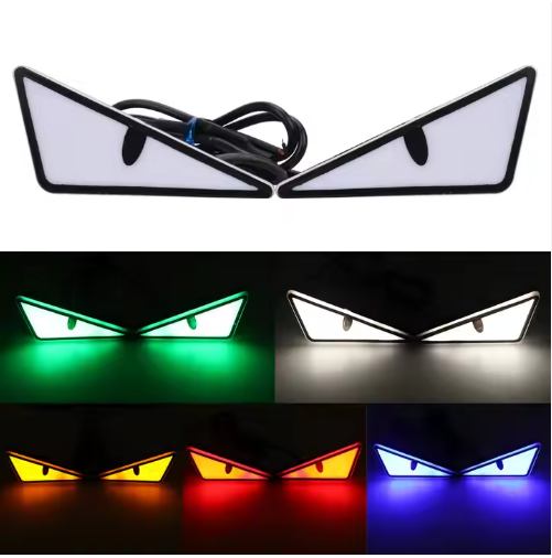 12V Led Motorcycle Lighting Systems Triangle Devil Eagle Eye Lights for Car Accesorios Para Moto Motorcycle Bright