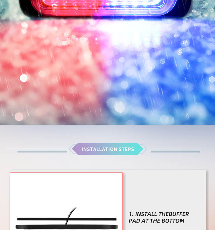 New LED Side Marker Light Ultra-thin Light 10LED Truck Side Grid Light 12-24V Car Strobe Lamp Yellow Blue Red