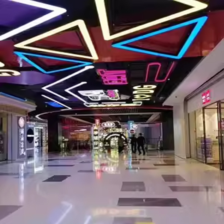 LED Triangle Linear Lights 110V-230V Metal Office Hexagonal Chandelier Hanging Lamp Acrylic Commercial Decorative Pendant Light
