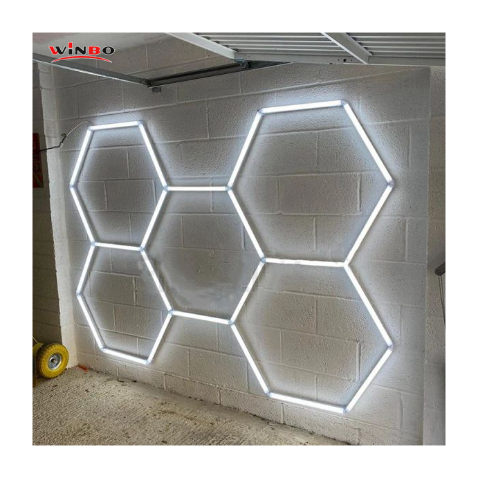 Factory Hot Selling Free Design Car DIY Detailing Light for Workshop Hexagonal LED Garage Work Lights Honeycomb Led Light