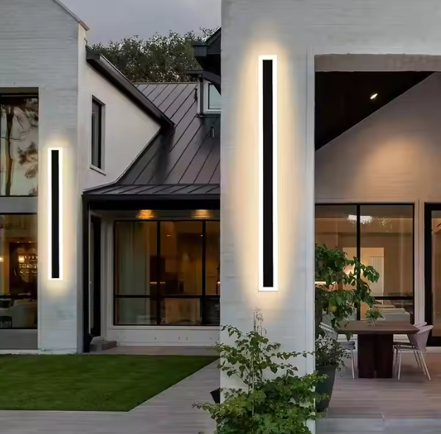 Aluminium Waterproof Wall Lamp LED Indoor Strip Light Garden Courtyard Luxury Wall Light