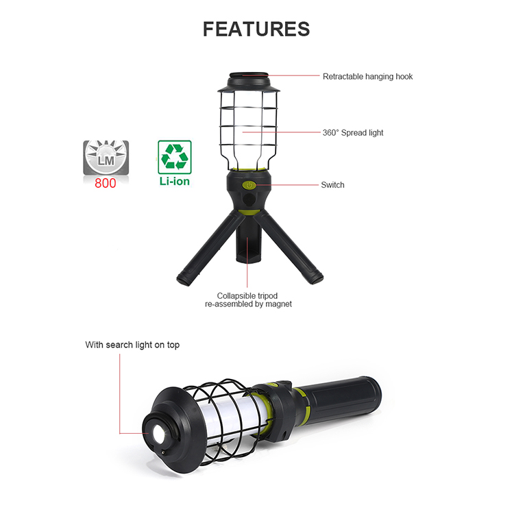 Hand Held Cob Worklight Ipx4 Waterproof 20W 30W 40W Portable Work Light