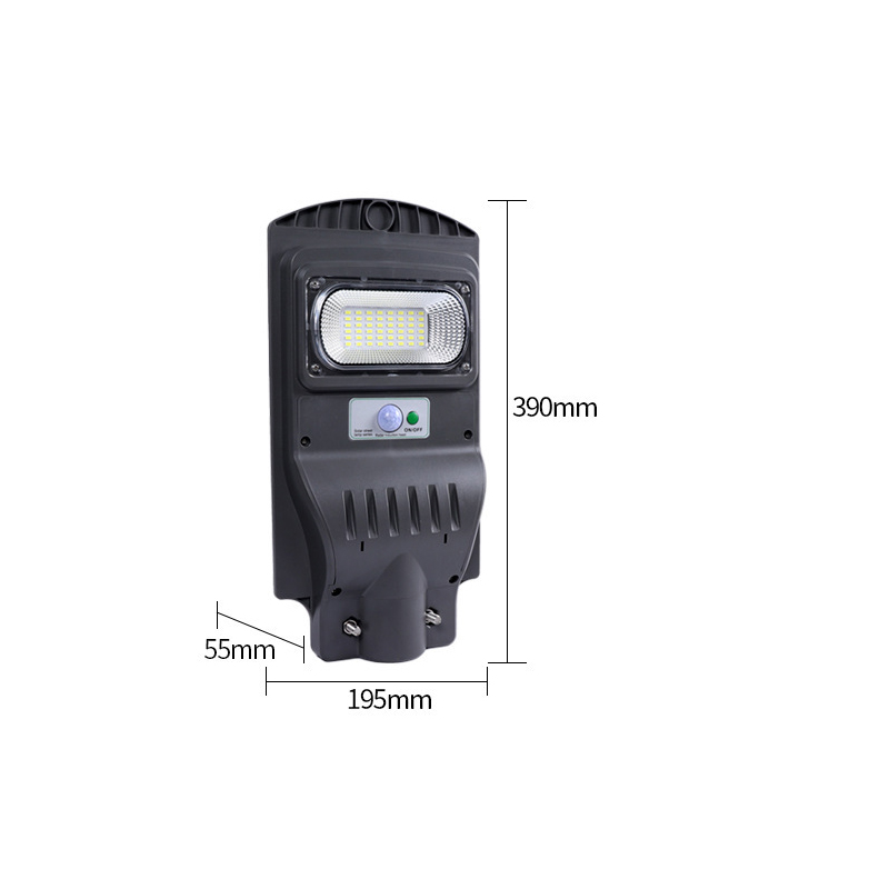 Outdoor IP65 Rated Modular Plastic Enclosure 192 LEDs Lithium Battery Natural Light LED Street Light with 135x75 Beam Angle