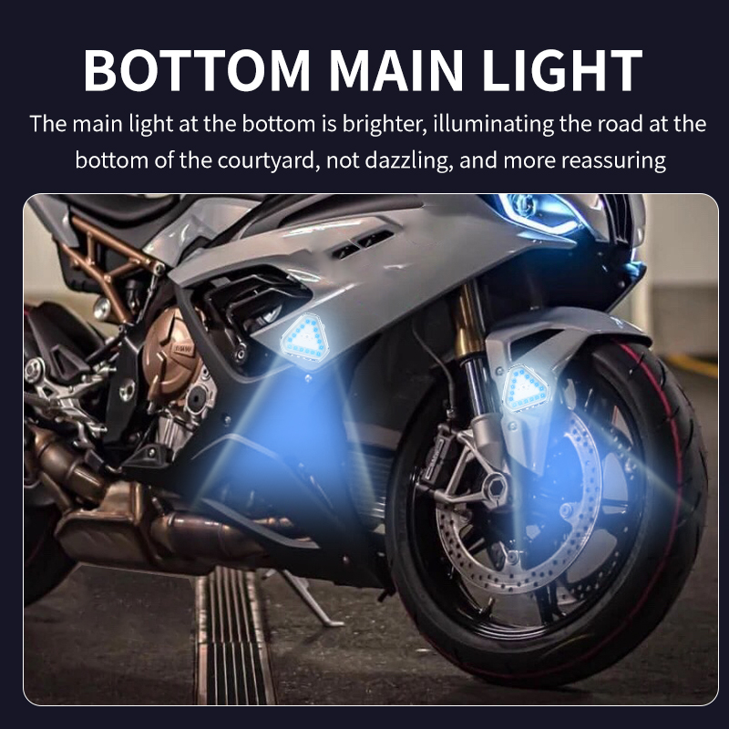RGB Triangle LED Aircraft Strobe Light Wireless Remote Control Flashing Signal Light Anti-Collision Motorcycle Bike Warning Lamp