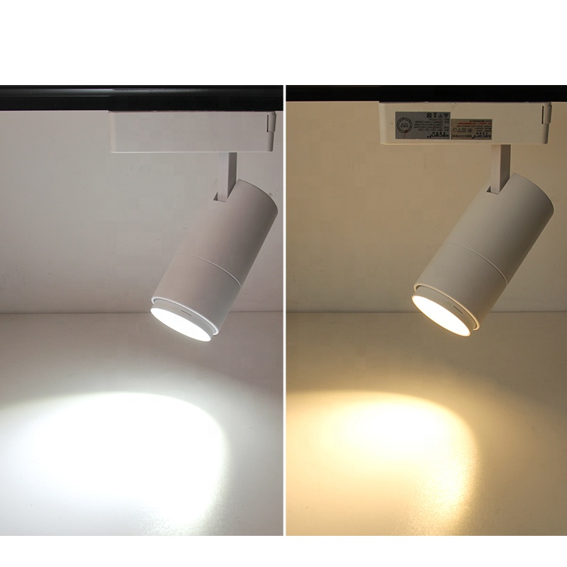Led Ceiling Track Light Fixture 10w 20w 30w Cob Spotlight System Modern Exhibition Clothing Store Showroom Zoomable Track Light