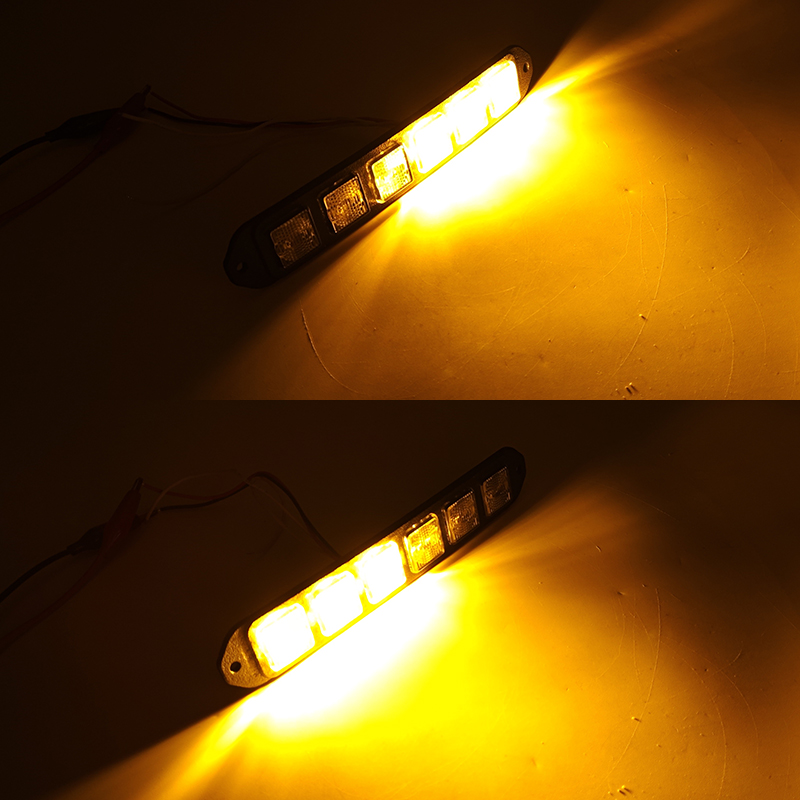 Emergency Vehicles Car 18W 6LED Flash Light Amber Red Blue Truck Strobe LED Flashing Warning Light Car Grid Warning Light bar