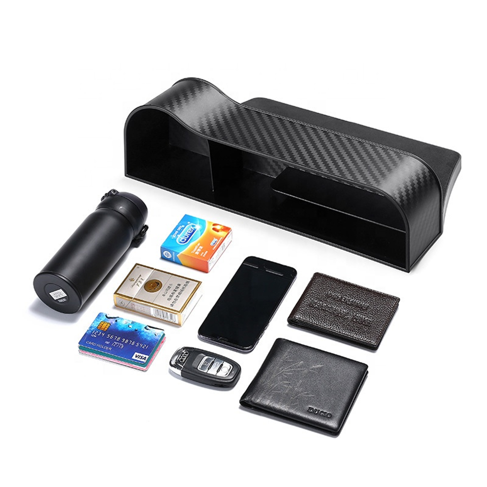 Custom Auto Seat Gap Filler Accessories Console Storage Box Seat Side Organizer with Cup Holder