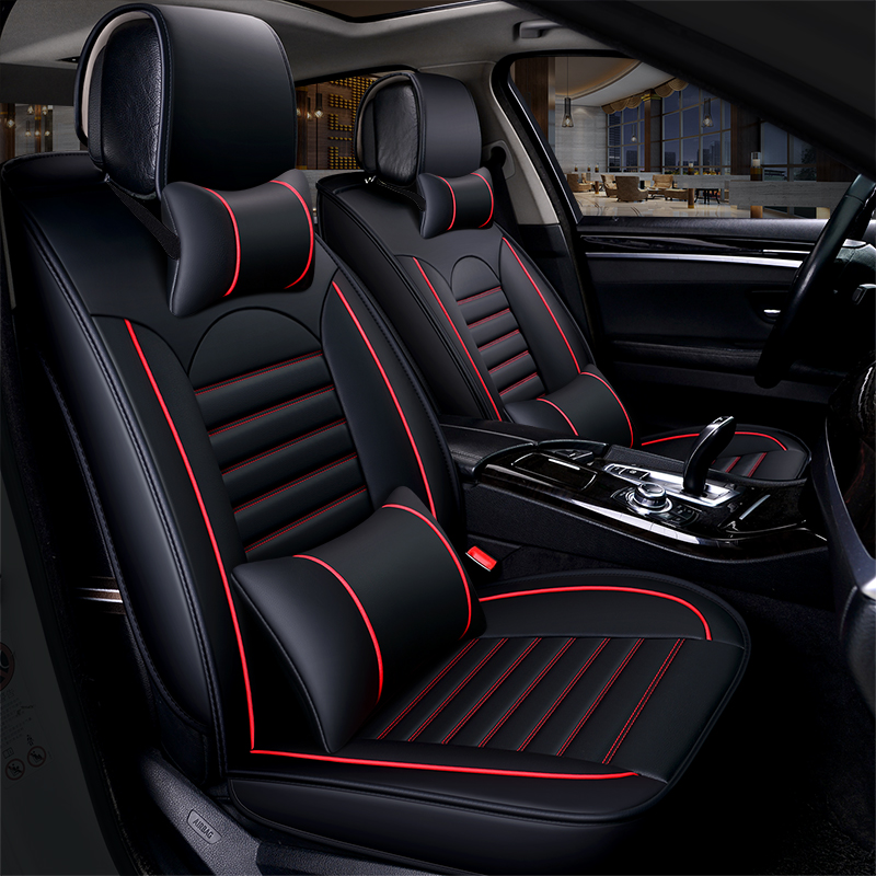Luxury 5D Car Seat Covers Full Set of Front &amp; Rear Made of Polyester Stylish Business Design