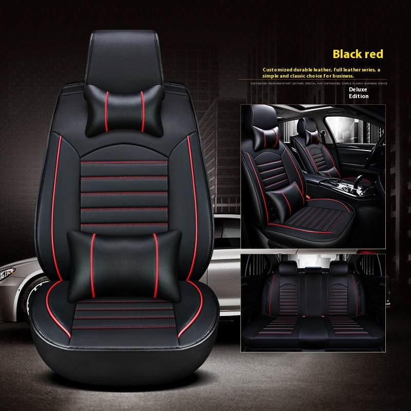 Universal Car Seat Covers Full Set Leather Cushion for Car Interior Four Seasons Suitable for Summer Use