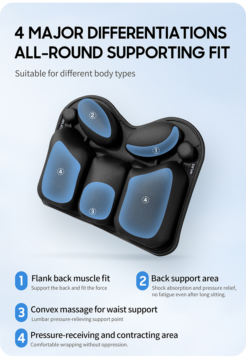Inflatable Lumbar Support Pillow