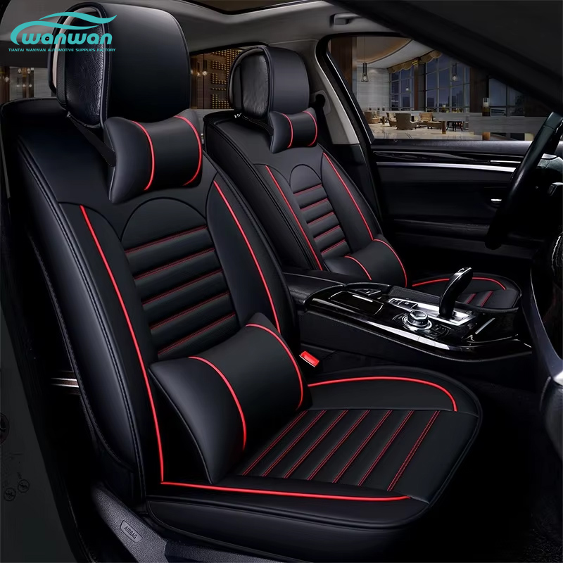 Universal Car Seat Covers Full Set Leather Cushion for Car Interior Four Seasons Suitable for Summer Use
