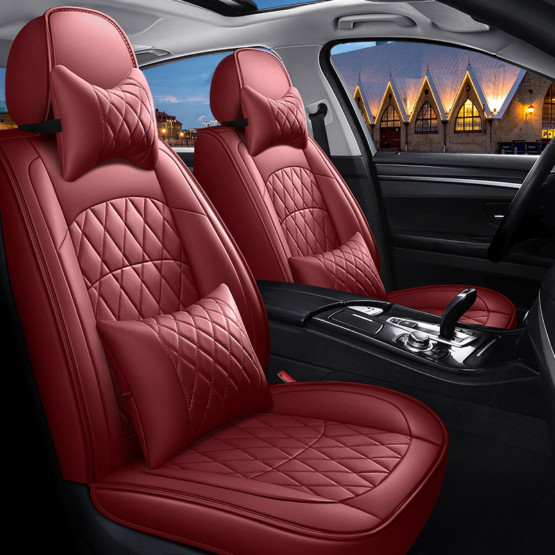 Universal All-Season 3D Full-Cover Car Seat Covers Premium Leather Car Seat Covers for Saloon Vehicles