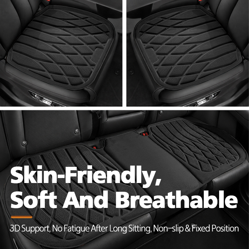 Custom Universal Ventilated Car Seat Foam Cushion Cover for All Car Seaweed Fiber Cotton Non slip Perforated Interior Set