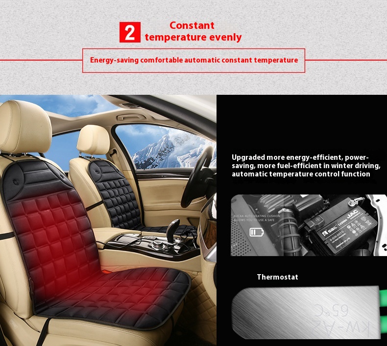 Universal 12V Car Electric Heating Seat Cushion Winter Car Heating Cushion Electric Square Seat Pillow for Cars