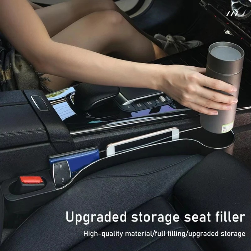 Universal 2pcs Popular Style Portable Car Seat Side Gap Filler Plug Multifunctional Storage Slot Accessory Kits Interior Kits