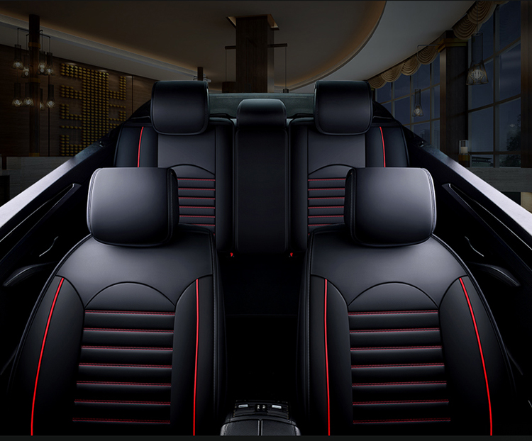 Luxury 5D Car Seat Covers Full Set of Front & Rear Made of Polyester Stylish Business Design