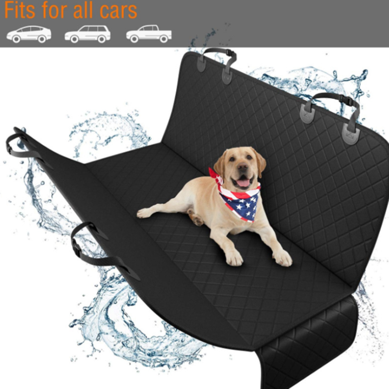 2022 New Waterproof Oxford-fabric Black Animal Pattern Sustainable Car Dog Seat Protector Dog Car Seat Cover Hammock Protector