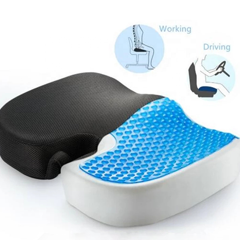Bravo Gel Enhanced Seat Cushion Orthopedic Gel Memory Foam Coccyx Cushion Office Chair Cushion