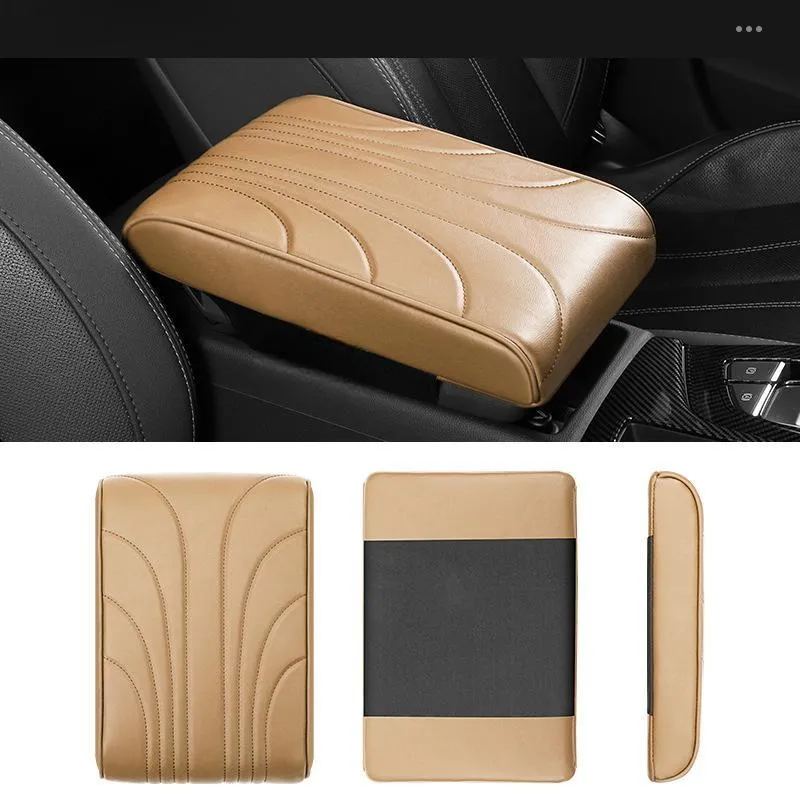 Car Center Console Cover Smooth Leatherette Fabric Car Armrest Cover Cushion