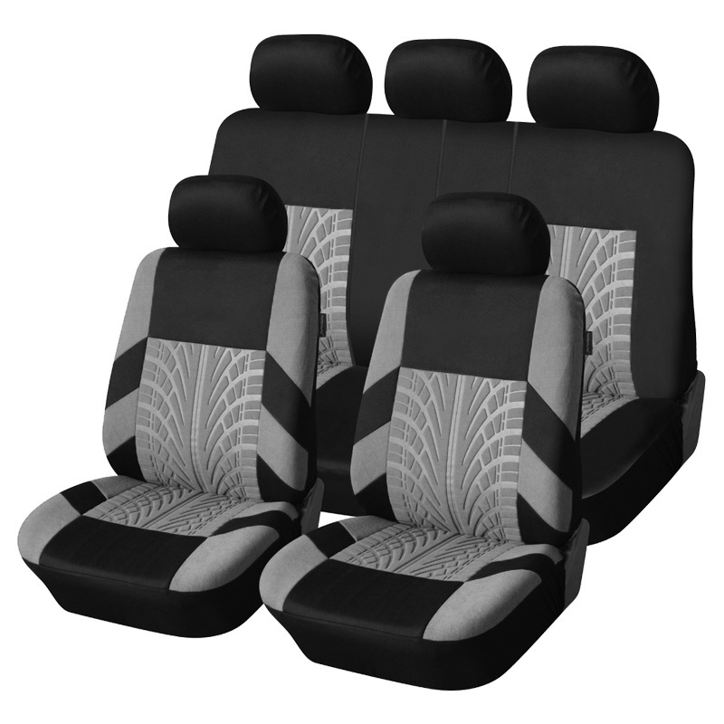 Customized Airbag Compatible Polyester Four Seasons Universal Full Set Car Seat Covers with Car Interior Fit