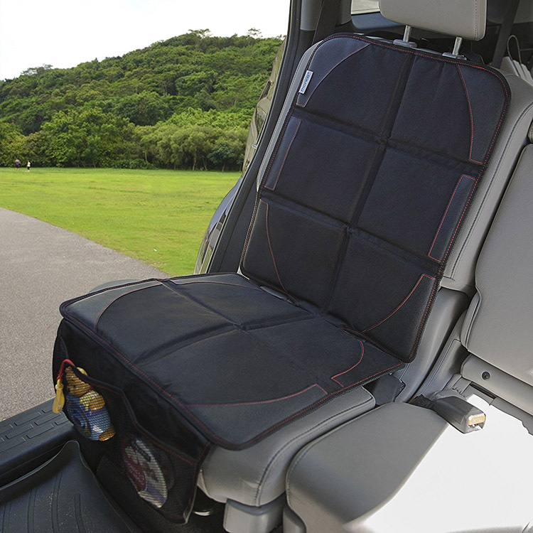 Seat Protector Single Seat Cover Car Seat Protector With Non-slip Backing Mesh Pockets