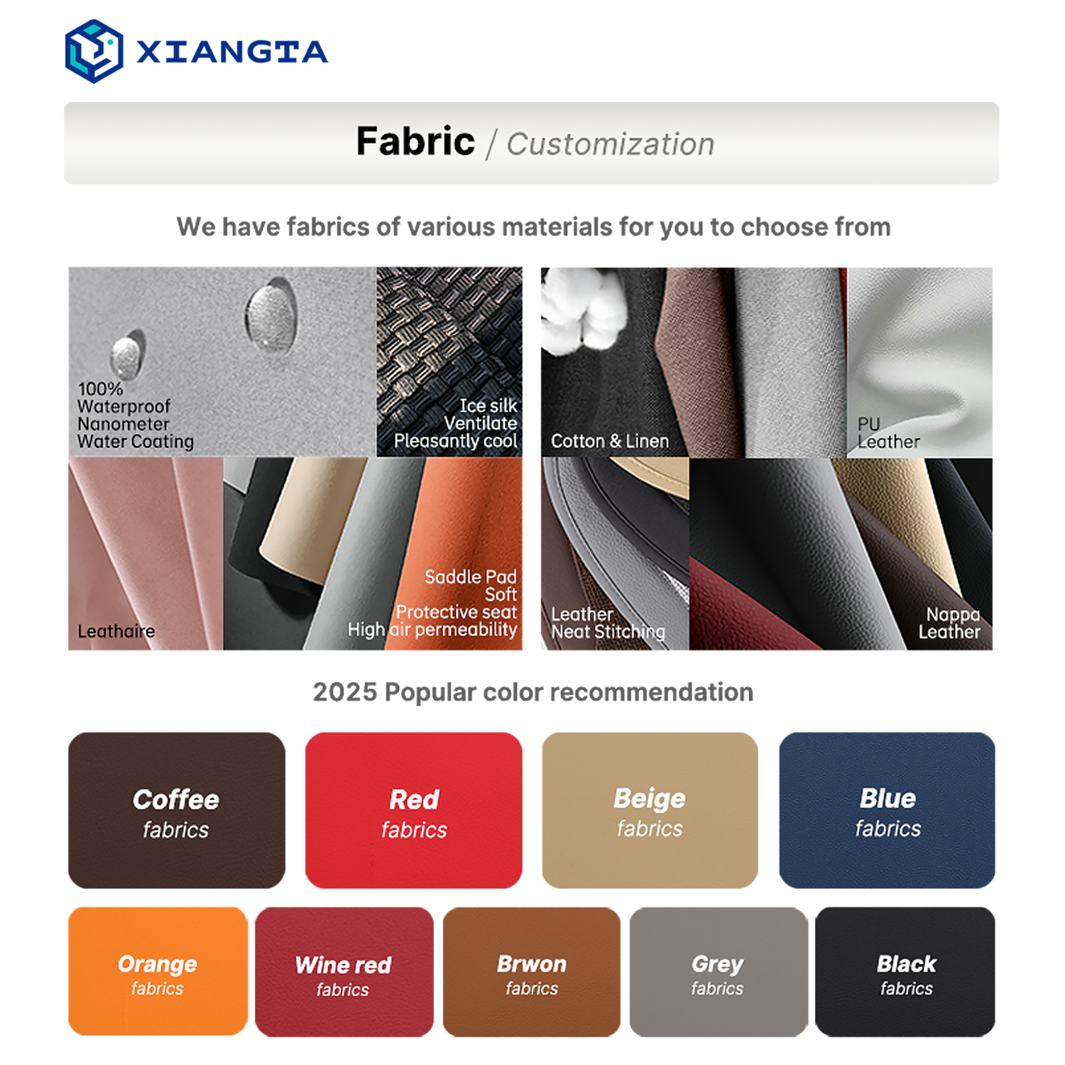 Xiangta Covers Car Leather Seats Protector Universal Luxury Car Interior Cover Toyota Car Seat Covers Full Set for Vehicles