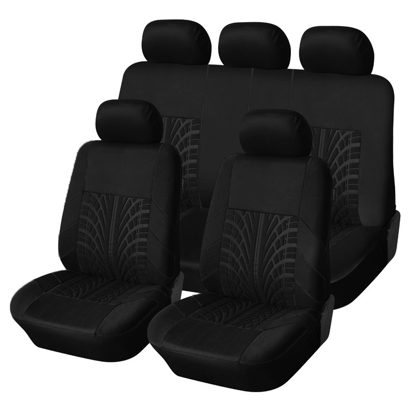 Customized Airbag Compatible Polyester Four Seasons Universal Full Set Car Seat Covers with Car Interior Fit