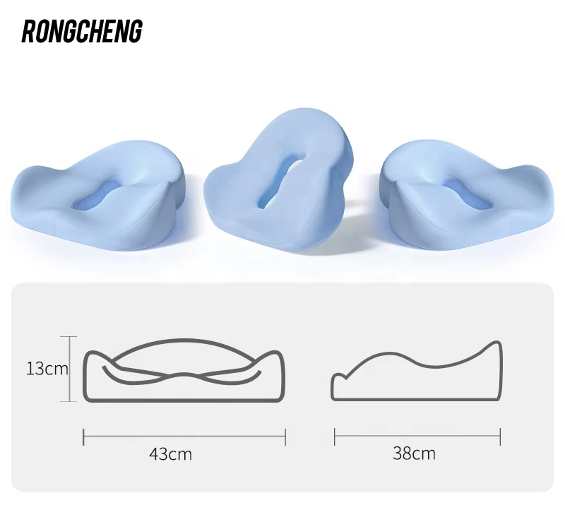 RC New Design Orthopedic Memory Foam Gel Infused Oblong Lumbar Support Coccyx Car Seat Cushion Sciatica Pain Relief Removable