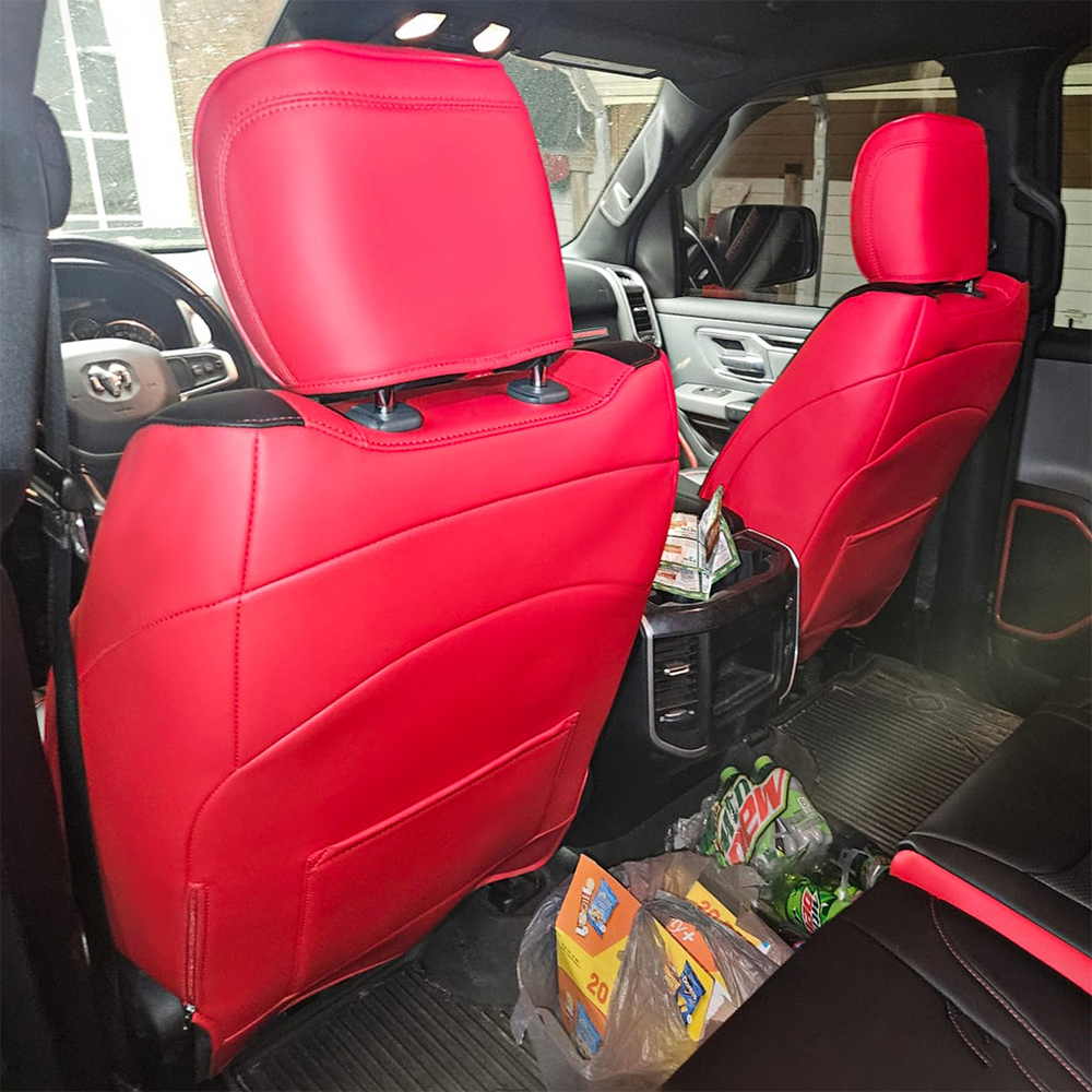 Custom Fit Car Seat Covers 5 Seats Faux Leather for 2011-2019 2020 2021 2022 2023 2024 Dodge RAM 1500 RAM 2500 3500 1500 Classic