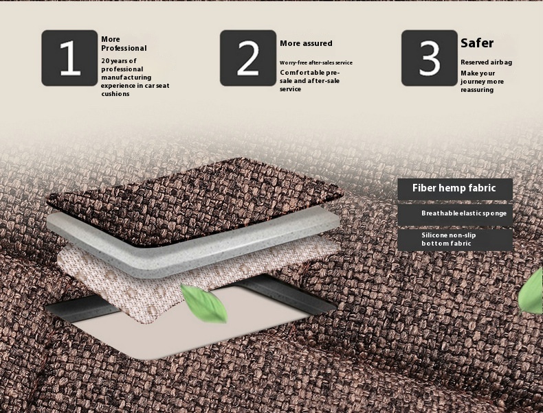 Seat Cushion Non-Slip Backing Details