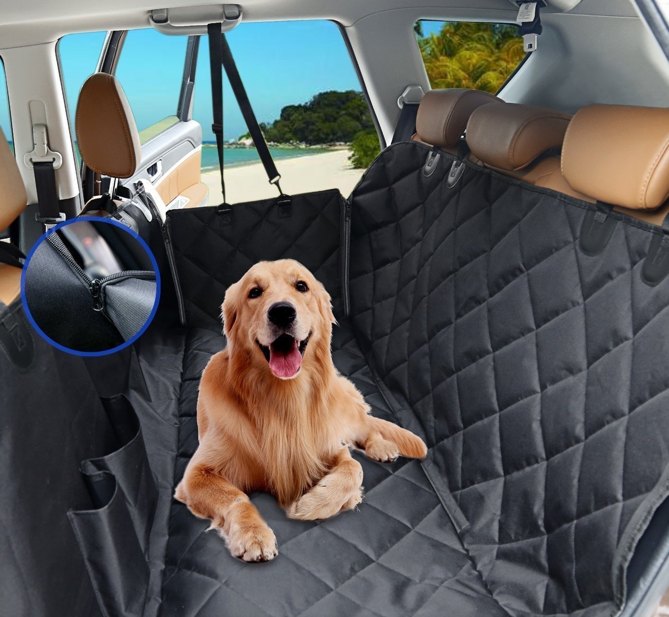 Luxurious Quilted Rear Double Seat Dog Mat