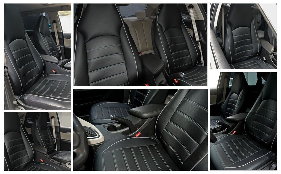 Classic Universal PU Leather Car Front Seat Covers