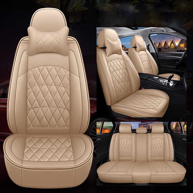 Factory Supply High Quality Waterproof 5D Leather Car Seat Cover Universal 5 Seats Protector Auto Seat Covers