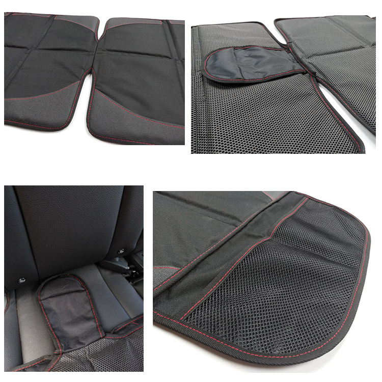 Seat Protector Single Seat Cover Car Seat Protector With Non-slip Backing Mesh Pockets