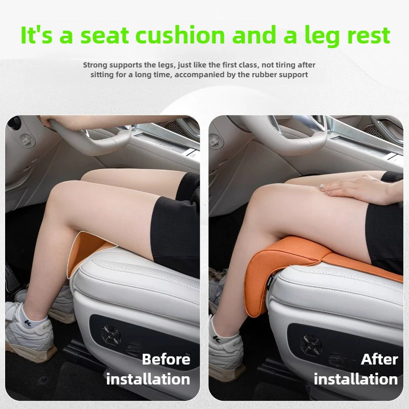 Luxury Leather Car Seat Cushions&amp;Leg Support Pads Simulated Aviation Design Source Factory Anti slip Comfort