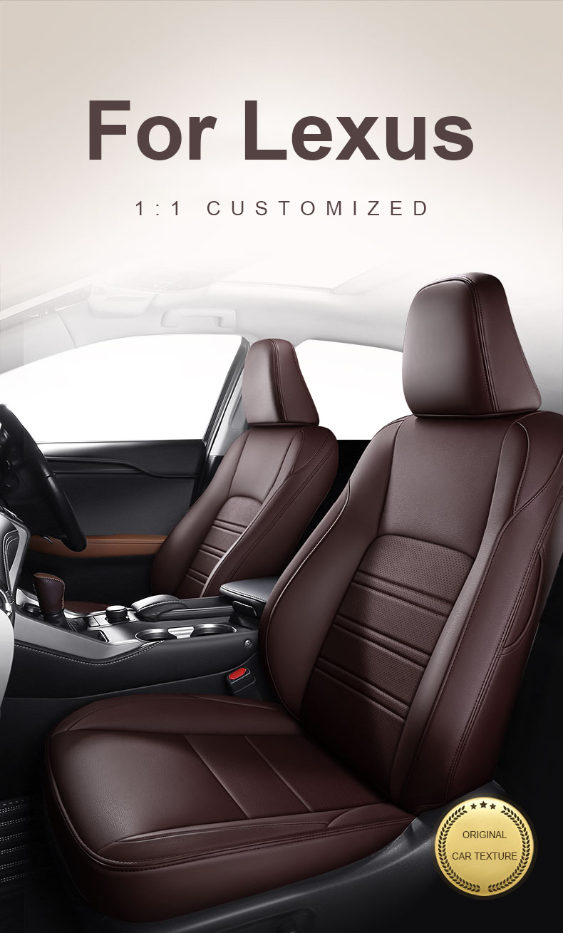 Luxury Nappa Leather Middle Part 5 Seaters Custom Fit for Lexus IS Series IS350 IS250 Car Seat Covers Front Rear Cushion