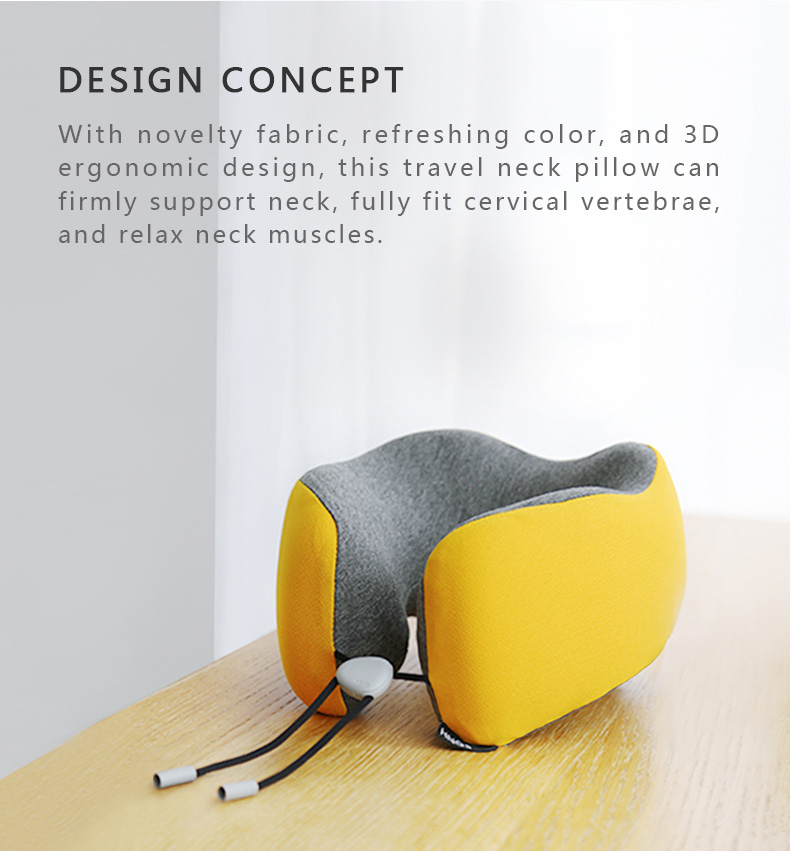 OEM ODM Custom Travel Car Neck Pillow Orthopedic Ergonomic Comfortable Cervical Memory Foam for Airplane Functional Pillow