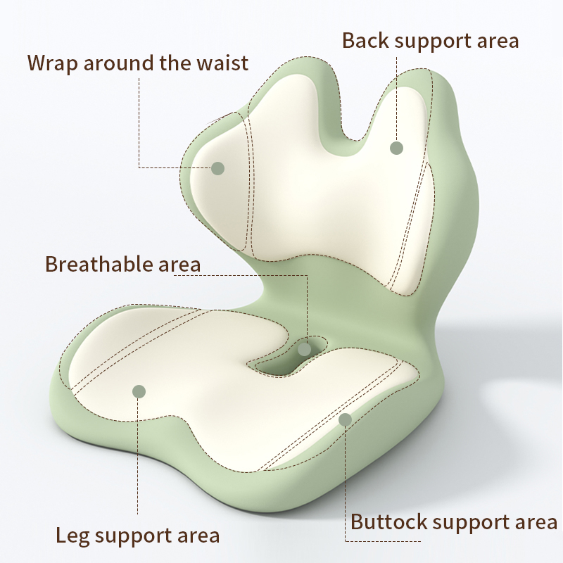 Customizable Orthopedic Office Chair Butt Cushion Lumbar Support Pillow Set Memory Foam Coccyx Pain Car Seat Cushion Sewing