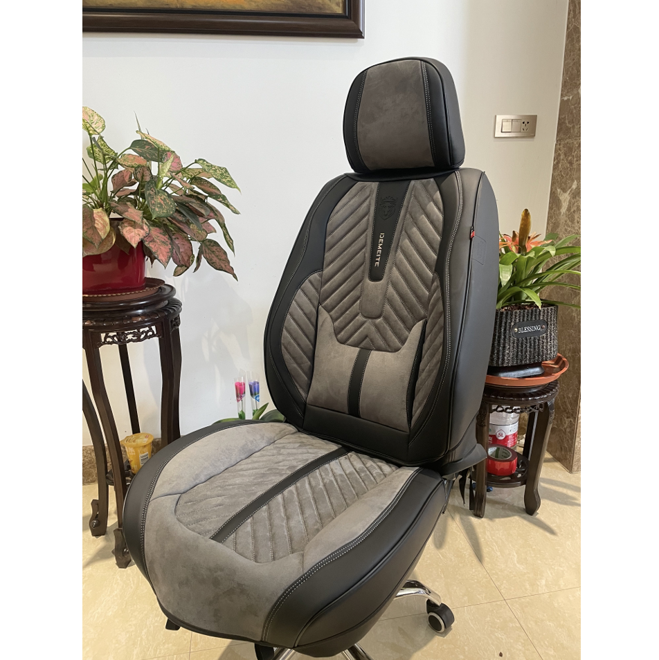 PVC Car Seat Covers Full Set for 5 Seats Universal Fit Luxury Sports Style