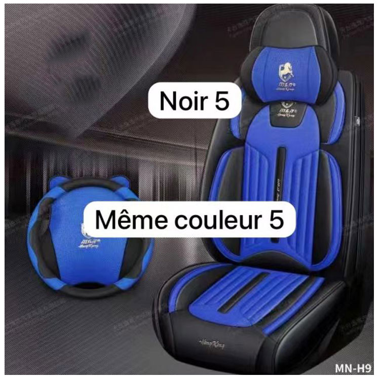 2025 Luxury 9D Version Leather Car Seat Covers Popular Full PVC &amp; Polyester Materials Cushion Fit for Most Cars Wholesale