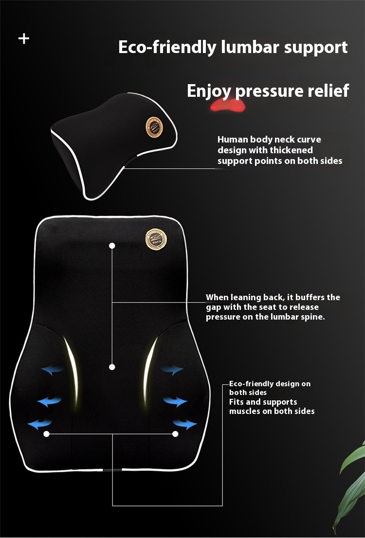 Wholesale Memory Foam Car Seat Cushions & Neck Pillow Headrest Lumbar Support Pad